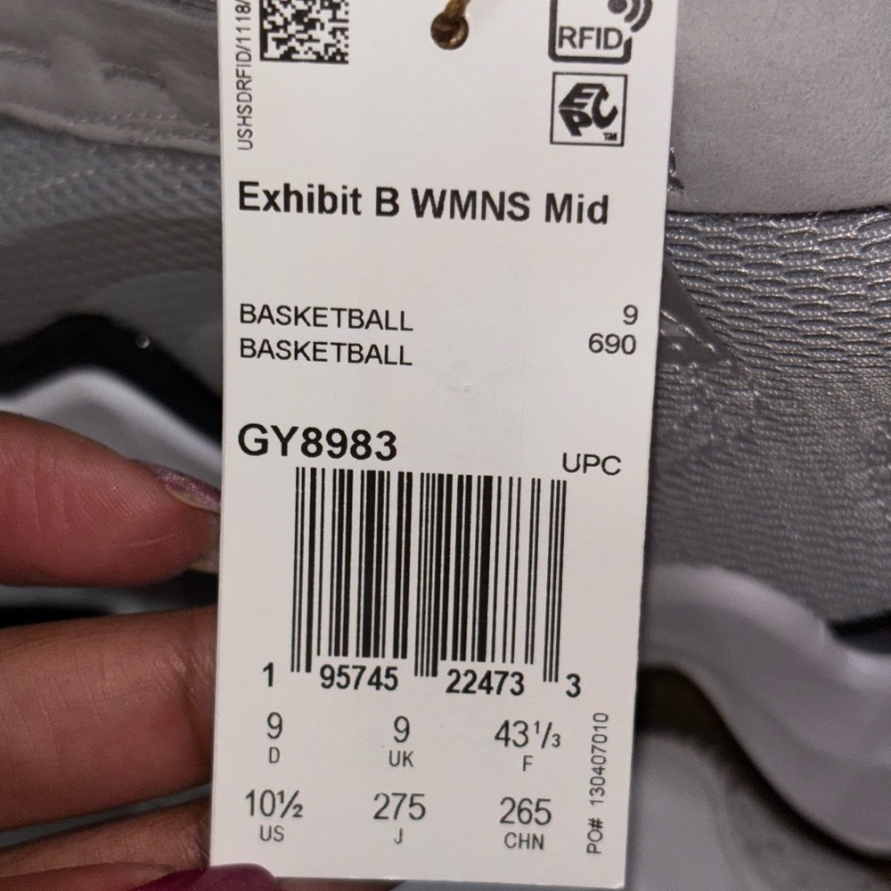 Adidas Light Gray and White Athletic Shoes - Picture 3 of 6